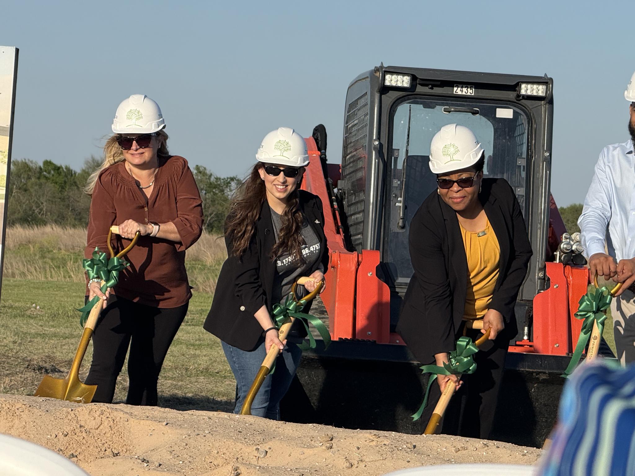 Princeton city officials at the medical office groundbreaking ceremony